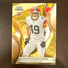 Marketplace image: Topps 2025 Chrome Carson Schwesinger RC Superfractor 1/1 Auto #RRA-CSC Browns