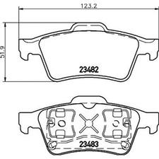 Hella Bremsbeläge hinten für Nissan Primera Renault Espace Laguna Megane Vel