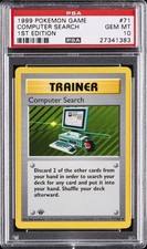 1999 POKEMON BASE SET 1ST EDITION #71 COMPUTER SEARCH PSA 10