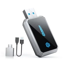  Lastest Mini Wireless CarPlay Adapter,Bluetooth & WiFi Connection,Plug-N 