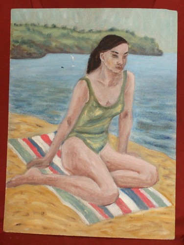 Vintage oil painting impressionist girl portrait - Picture 4 of 12