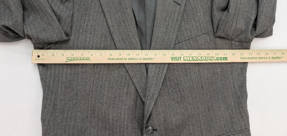 Traje C&R Clothiers Vintage Para Hombre Talla 46R Gris Espiga Pantalones Talla 36x30 Foto 4 de 4