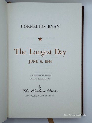 Easton Press The Longest Day June 6th, 1944 FINE Cornelius Ryan Leather WWII - Picture 11 of 15