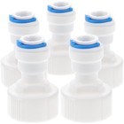  5 Pcs Hose Coupler Quick Connector Faucet Adapter Garden Push Fittings