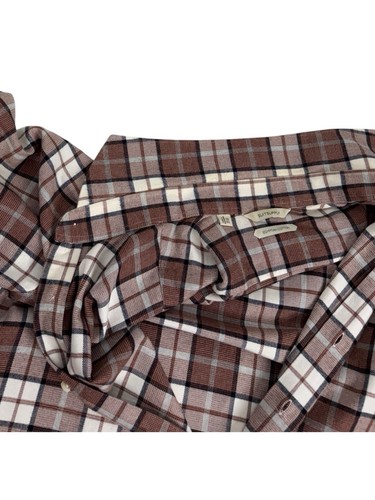 Suitsupply Mens 15.5 - 39 Shirt Egyptian Cotton Plaid Brown Canclini Casual - Picture 11 of 12