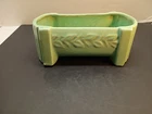 Mccoy Aqua Rectangle Planter Art Deco Blue Geometric 8 3/4"x4 3/4"x 3 1/4” U.S.A
