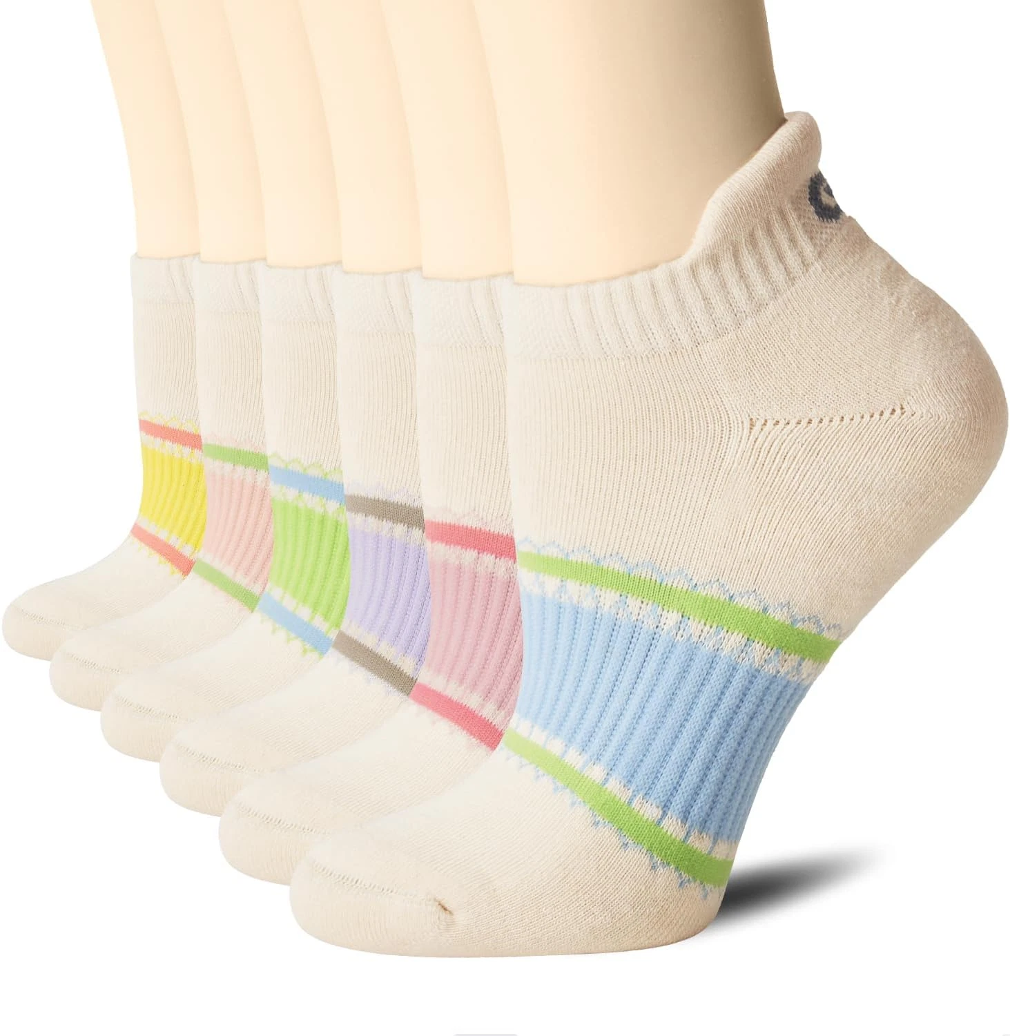 6 Pairs Ankle Athletic Running Socks Low Cut Sports Tab Socks for Men and Women