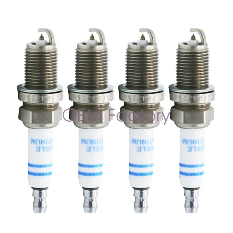 06H905601A OEM BOSCH Double Platinum Spark Plugs for VW Golf GTI 2.0 2006-2013 Foto 4 de 4