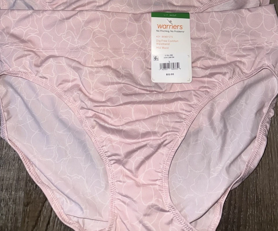 Warners ~ Ropa Interior Mujer Corte Alto Bragas Mezcla Poliéster 4 Pares Multicolor ~ L Foto 2 de 4