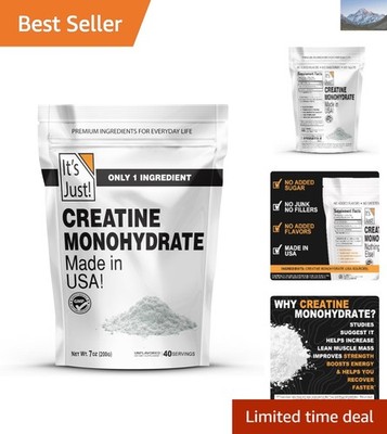 Ultra-Pure Creatine Monohydrate   200g, Unflavored for Maximum Muscle Growth