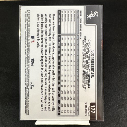 2025 Topps Chrome - Luis Robert Jr #177 Raywave Refractor - White Sox - Imagen 2 de 2