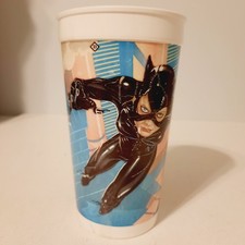 Vintage 1992 McDonald's DC Batman Returns: Catwoman Plastic Cup Coca Cola No Lid
