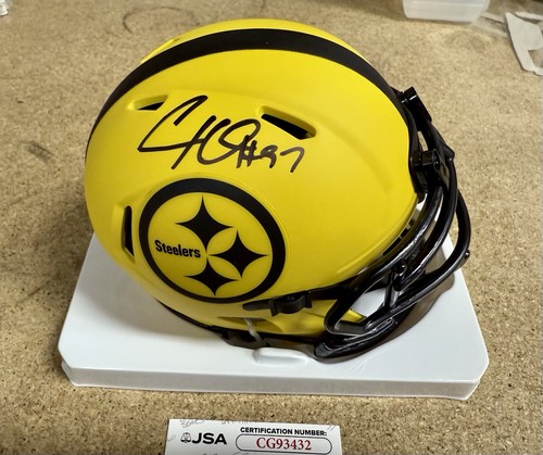 Cam Heyward Signed Pittsburgh Steelers Rave Mini Helmet With JSA COA - Picture 3 of 5