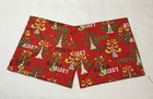 Christmas Quilted Potholder Hot Pads 8” Cotton Set/2 Double sided