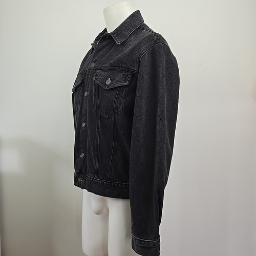 Rare Vintage 90s Disney Dick Tracy Movie Black Denim Jacket Embroidered Adult Small - Bild 4 von 21