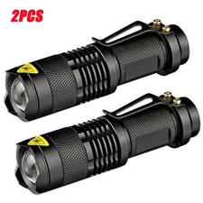 1~50X Tactical LED Flashlight Military Grade Small Ultra Bright Light Lamp New -