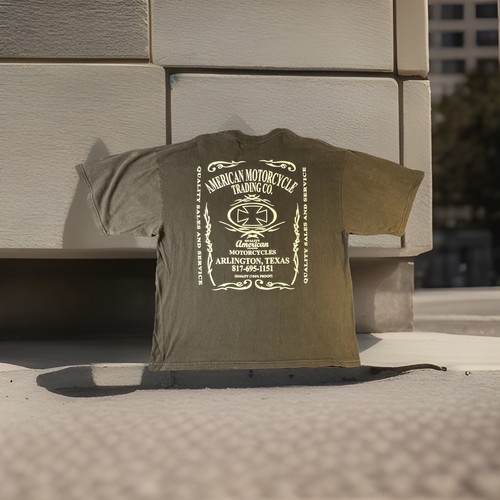 T-shirt motociclista americana vintage uomo taglia XL Y2K American Motorcycle Trading Co. - Foto 7 di 9