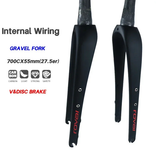 Gravel Carbon Road Bicycle Fork 28.6mm Disc Brake Bike 700C Thru Axle 12X100mm - Picture 11 of 30