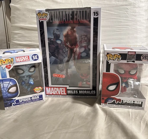 Funko Pop! Exclusivas portadas de cómics Miles Morales #15 con Spider Man #598 y SE