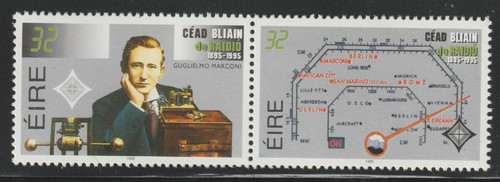 Ireland 1995 Sc # 974a pair Radio Cent. MNH OG