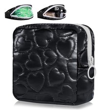 Sanitary Napkin Storage Bag Soft PU Leather Sanitary Pad Bags for Period Teen...