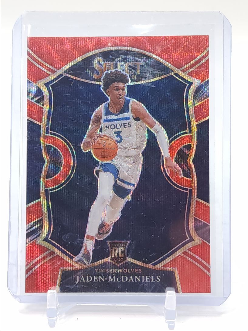 JADEN MCDANIELS 2020-21 SELECT CONCOURSE ROOKIE RED WAVE PRIZM RC Q0588