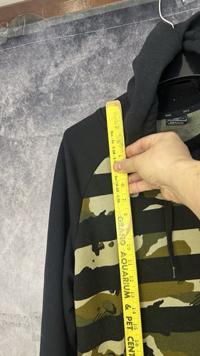 Nike Dri Fit Pullover Hoodie Black Camo Green Men’s Large Training Casual - Picture 9 of 15