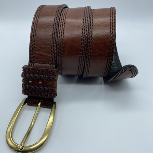 Dockers Genuine Leather Brown Belt Women's Size XL Style 5138 1.5" Wide - Picture 2 of 16