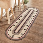 Accent Rug/Runner Colonial Star Jute Country 22x72 Oval No Slip Floor VHC Brands