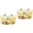 2 stücke kinder krone hohl eisen gemusterte krone kuchen dekoration für party