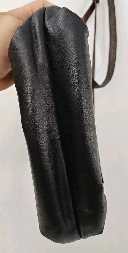 Bolso Bandolera Occidental Sharif Vintage Cuero Bolso Vaquero Negro Marrón Foto 4 de 4