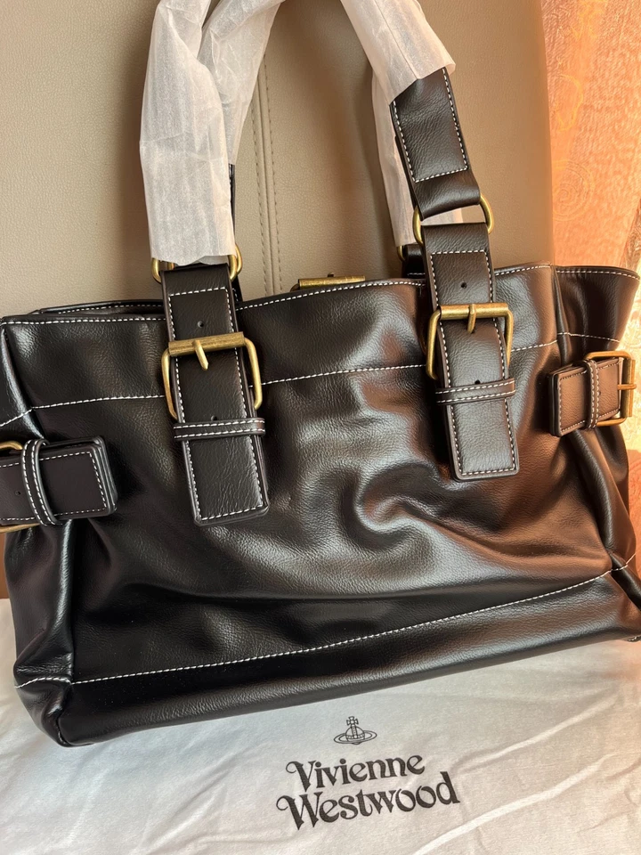 Vivienne Westwood Accord 手提包 托特包 黑色 形状 单肩包 皮革 — 第 2/4 张图片