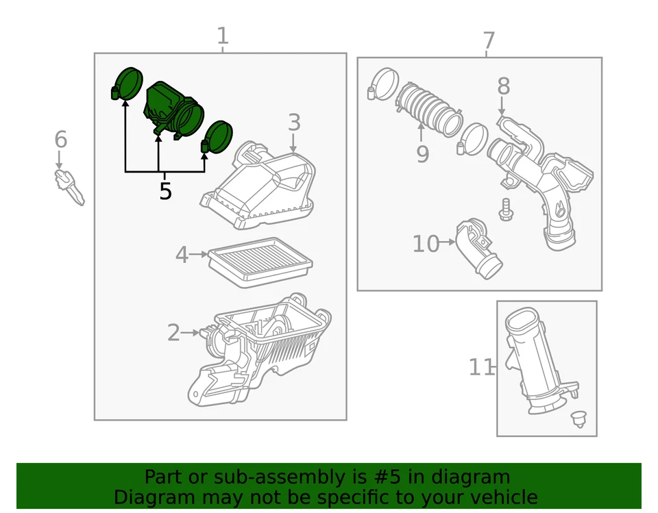 Genuine Nissan Versa Note Versa 1.6 Air Intake Duct 16576-1HK1A - Image 2 of 2