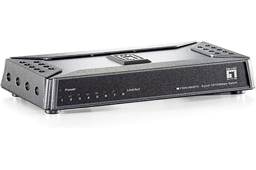 LevelOne FSW-0808TX Fast Ethernet Switch 8 Port 10/100Mbps Desktop/Pocket - 第 1/2 張圖片