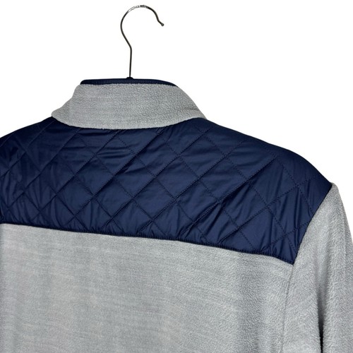 Peter Millar Sherpa Fleece Jacket Grey Navy Blue Medium - Picture 6 of 11