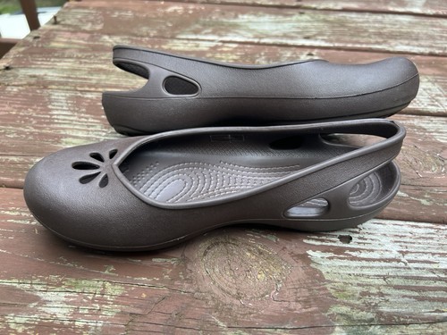Crocs Taylor Women’s Closed Toe Slingback Brown Casual Comfort Flats 200092|Sz:7 - Picture 5 of 24