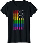 New ListingGay Lgbtq+ Pride Month Proud American Flag Ladies' Crewneck T-Shirt