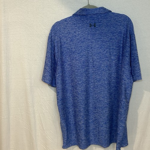 Under Armour Heat gear Loose Fit Polo Men's Size XL Blue Short Sleeve Shirt - Picture 3 of 7