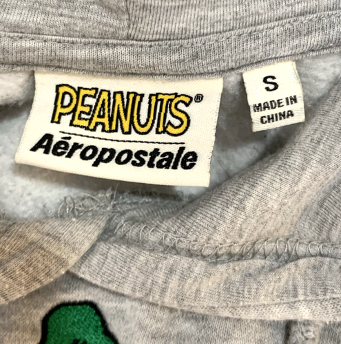 Peanuts Aeropostale Snoopy Hoodie Herren Small grau Beagle Scout Woodstock - Bild 12 von 14