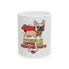 French Bulldog Coffee Mug - Powered by Coffee and Frenchie Farts, Dog [...]