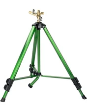 Impact Sprinkler on Tripod Base, Heavy Duty Brass Sprinklers for Yard Lawn Garde