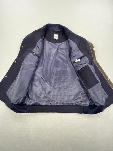 Peter Millar Vest Mens Medium Navy Wool Cashmere Zip Front Lined Ribbed Collar - Picture 6 of 14