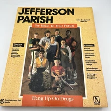 Jefferson Parish LA 1990-91 Telephone Directory With Yellow Pages 11x9x1"