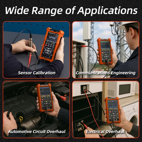 3IN1 Oszilloskop & Multimeter 2-Kanal Digitaloszilloskop 50 MHz 280MSa/s Tragbar - Picture 12 of 13
