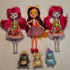 5pc Lot Of Mattel Enchantimals Dolls and Pets