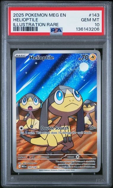 Pokémon TCG Mega Evolution Helioptile IR 143/132 PSA 10