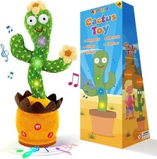 Dancing Talking Cactus Toy with Adjustable Volume, Interactive Cactus Baby Toys