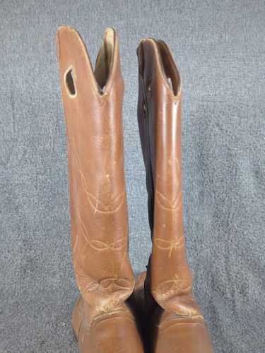 Vtg 18" Tony Llama Size 11 E High Top Cowboy Boots - Picture 6 of 12