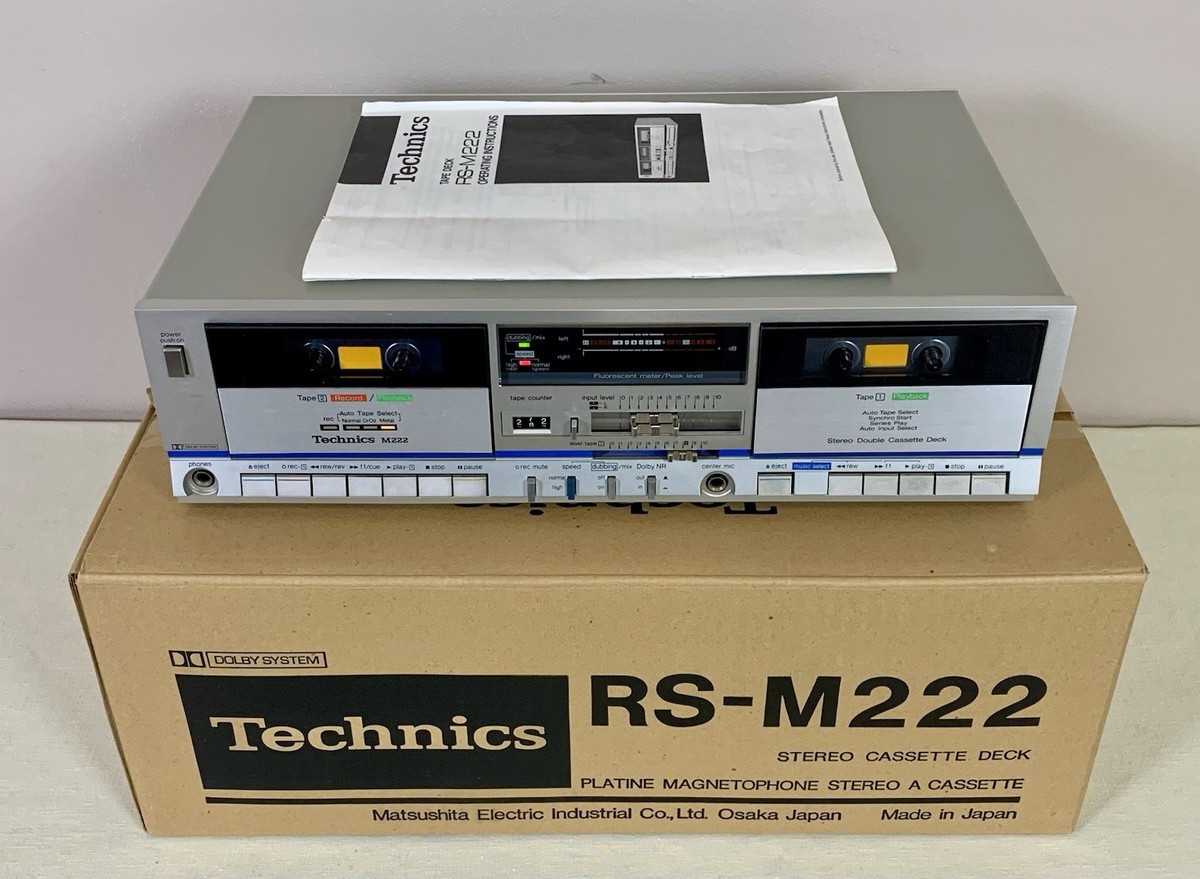 ■Technics M222 カセットデッキ Technics RS-M222 Dual Cassette Deck, Reconditioned