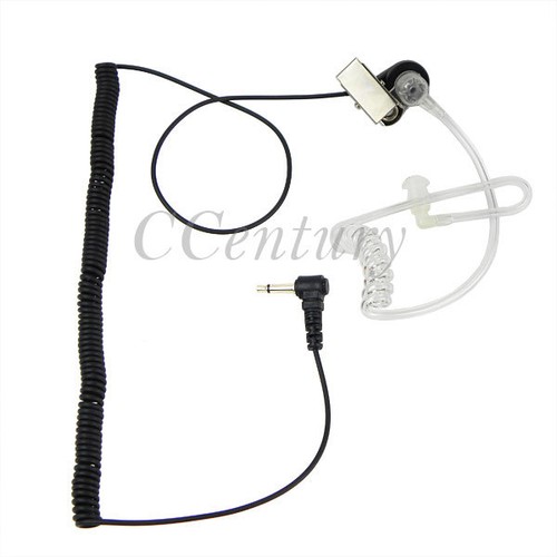 Listen Only 3.5mm Acoustic Tube Earpiece Headset for Speaker Mic Microphone New - Picture 2 of 4
